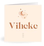 Geboortekaartje naam Viheke m1