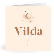Geboortekaartje naam Vilda m1
