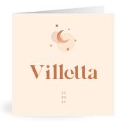 Geboortekaartje naam Villetta m1