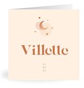 Geboortekaartje naam Villette m1