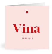 Geboortekaartje naam Vina m3