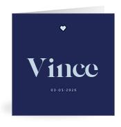 Geboortekaartje naam Vince j3