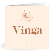 Geboortekaartje naam Vinga m1