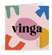 Geboortekaartje naam Vinga m2