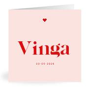 Geboortekaartje naam Vinga m3