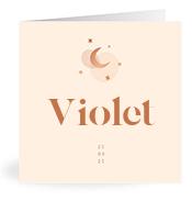 Geboortekaartje naam Violet m1