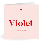 Geboortekaartje naam Violet m3