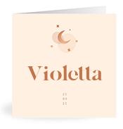 Geboortekaartje naam Violetta m1
