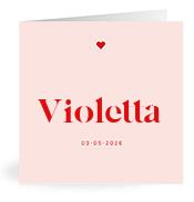 Geboortekaartje naam Violetta m3