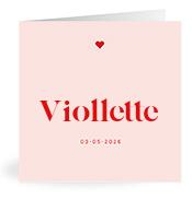 Geboortekaartje naam Viollette m3