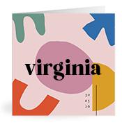 Geboortekaartje naam Virginia m2
