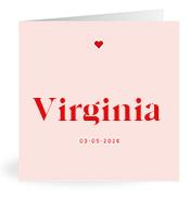 Geboortekaartje naam Virginia m3