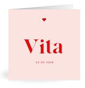 Geboortekaartje naam Vita m3