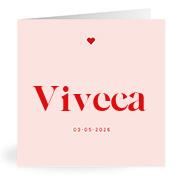 Geboortekaartje naam Viveca m3