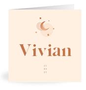 Geboortekaartje naam Vivian m1