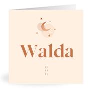 Geboortekaartje naam Walda m1