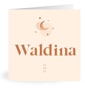 Geboortekaartje naam Waldina m1