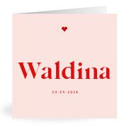 Geboortekaartje naam Waldina m3