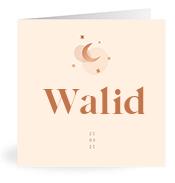 Geboortekaartje naam Walid m1