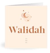 Geboortekaartje naam Walidah m1