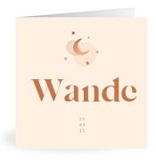 Geboortekaartje naam Wande m1