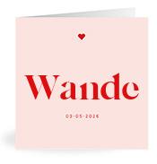 Geboortekaartje naam Wande m3