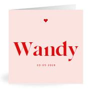 Geboortekaartje naam Wandy m3