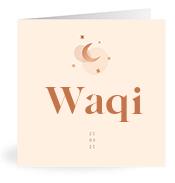 Geboortekaartje naam Waqi m1
