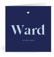 Geboortekaartje naam Ward j3