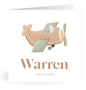 Geboortekaartje naam Warren j1
