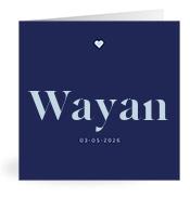 Geboortekaartje naam Wayan j3