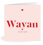 Geboortekaartje naam Wayan m3