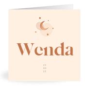 Geboortekaartje naam Wenda m1