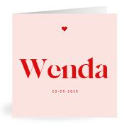 Geboortekaartje naam Wenda m3