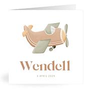 Geboortekaartje naam Wendell j1
