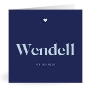 Geboortekaartje naam Wendell j3