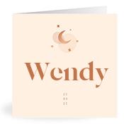 Geboortekaartje naam Wendy m1