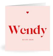 Geboortekaartje naam Wendy m3