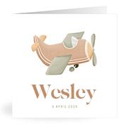 Geboortekaartje naam Wesley j1
