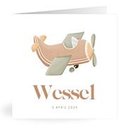 Geboortekaartje naam Wessel j1
