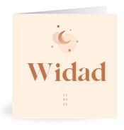 Geboortekaartje naam Widad m1