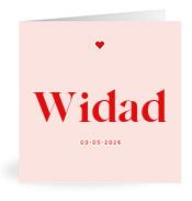 Geboortekaartje naam Widad m3