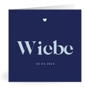 Geboortekaartje naam Wiebe j3
