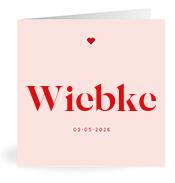 Geboortekaartje naam Wiebke m3