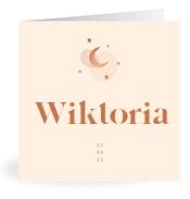 Geboortekaartje naam Wiktoria m1