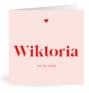 Geboortekaartje naam Wiktoria m3