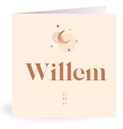 Geboortekaartje naam Willem m1