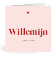 Geboortekaartje naam Willemijn m3