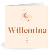 Geboortekaartje naam Willemina m1