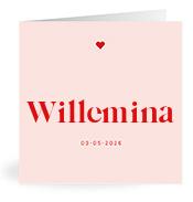 Geboortekaartje naam Willemina m3